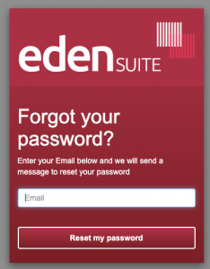 Self Serve Reset Password - 2 - Enter Email